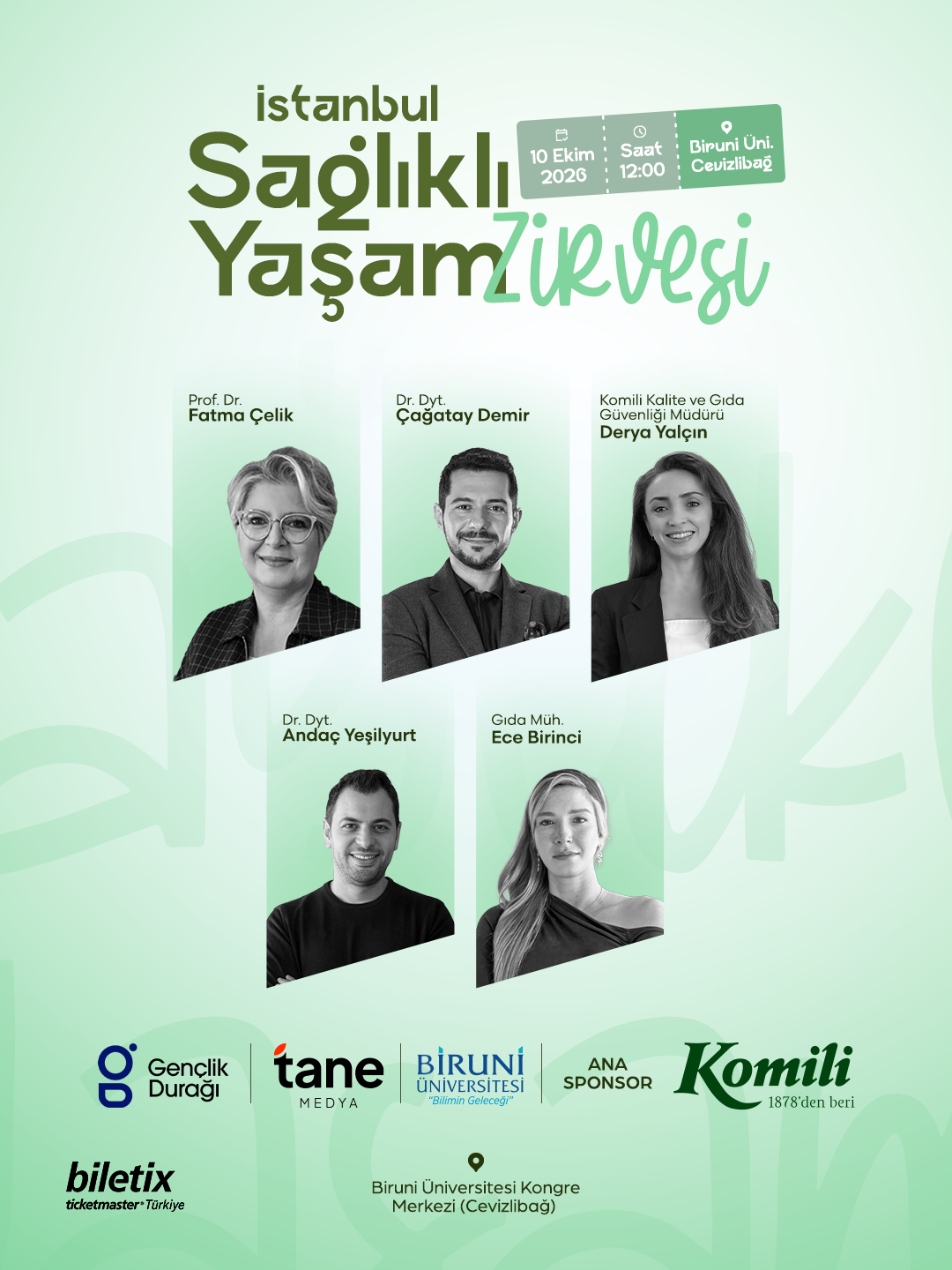 İstanbul Komili Sağlıklı Yaşam Zirvesi etkinlik afişi